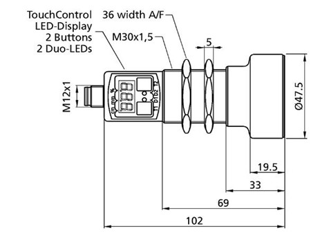 超声波传感器 mic+340/DIU/TC